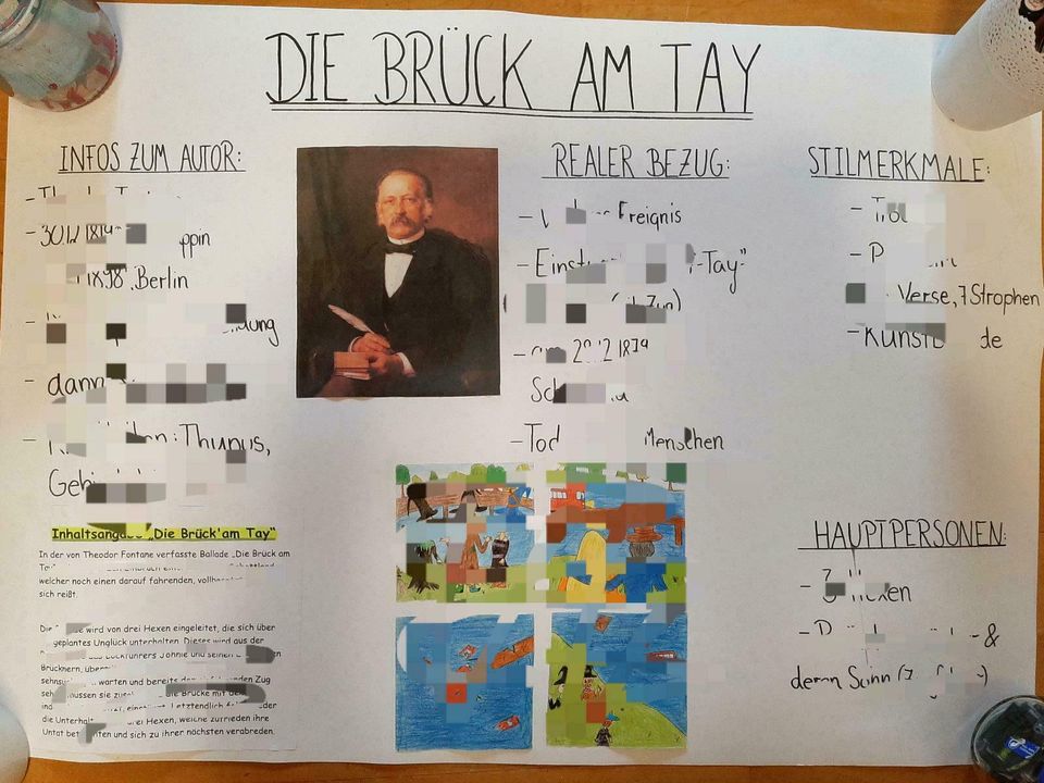 Plakat Die Brück' am Tay- selbstgestaltet in Saarbrücken