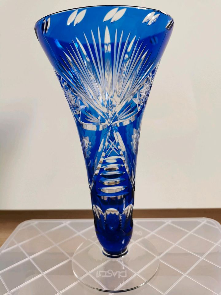 Blaue Vase Glasvase Vintage in Spremberg