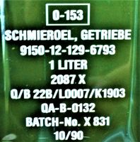 Schmieröl -, Getriebe  Y0153 5 x 1 l Metallgebinde ovp Bundeswehr Bayern - Merching Vorschau