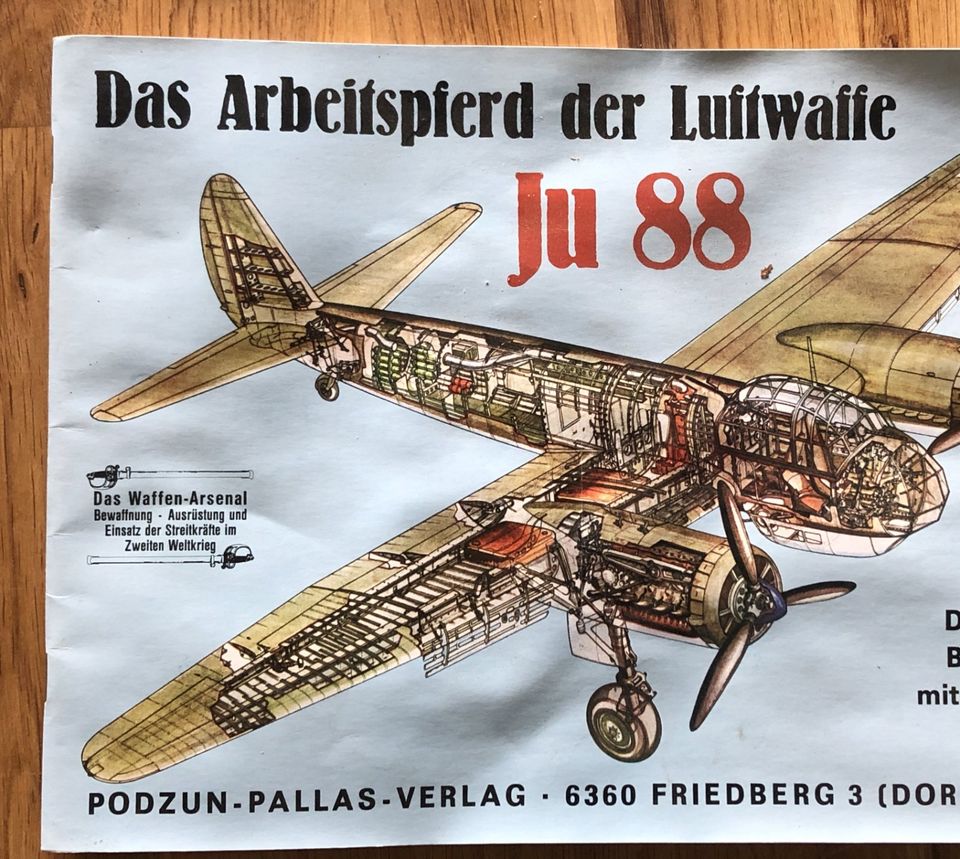 1 altes FLUGZEUG Info Heftchen - JU 88 in Biberbach