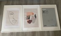 3 Ikea Ribba Bilder Rahmen Weiß H&M Poster Gesicht abstrakt Nordrhein-Westfalen - Detmold Vorschau