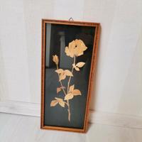 schwarze Wanddeko, Bild Rose, Handarbeit, Vintage, DDR Hessen - Hofgeismar Vorschau