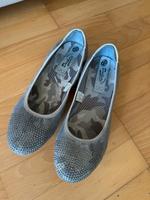 Dockers Ballerinas Silber grau Glitzer 41 Hessen - Wiesbaden Vorschau