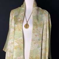 Vintage japanischer Kimono Seide Gold Hell Grün Gold- Hell- Grün Friedrichshain-Kreuzberg - Friedrichshain Vorschau