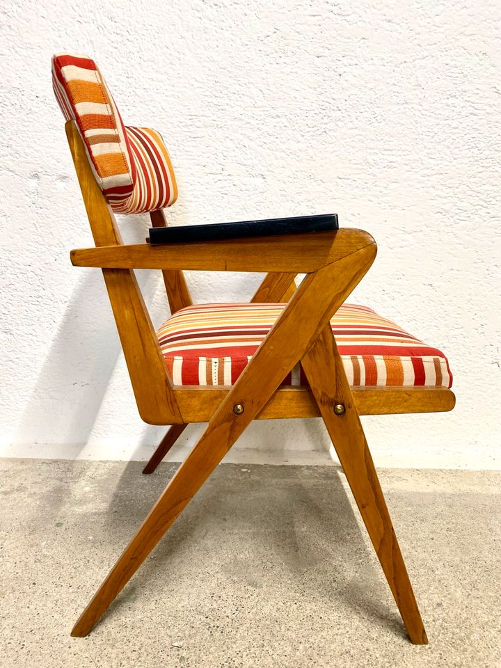 Stuhl 50er Mid Century restauriert Sessel Lounge Chair antik in München