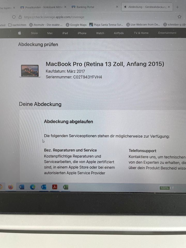 MacBook Pro 13.3 “Model A1502 Retina display  2.7Ghz, 8GB 256GB in Hamburg