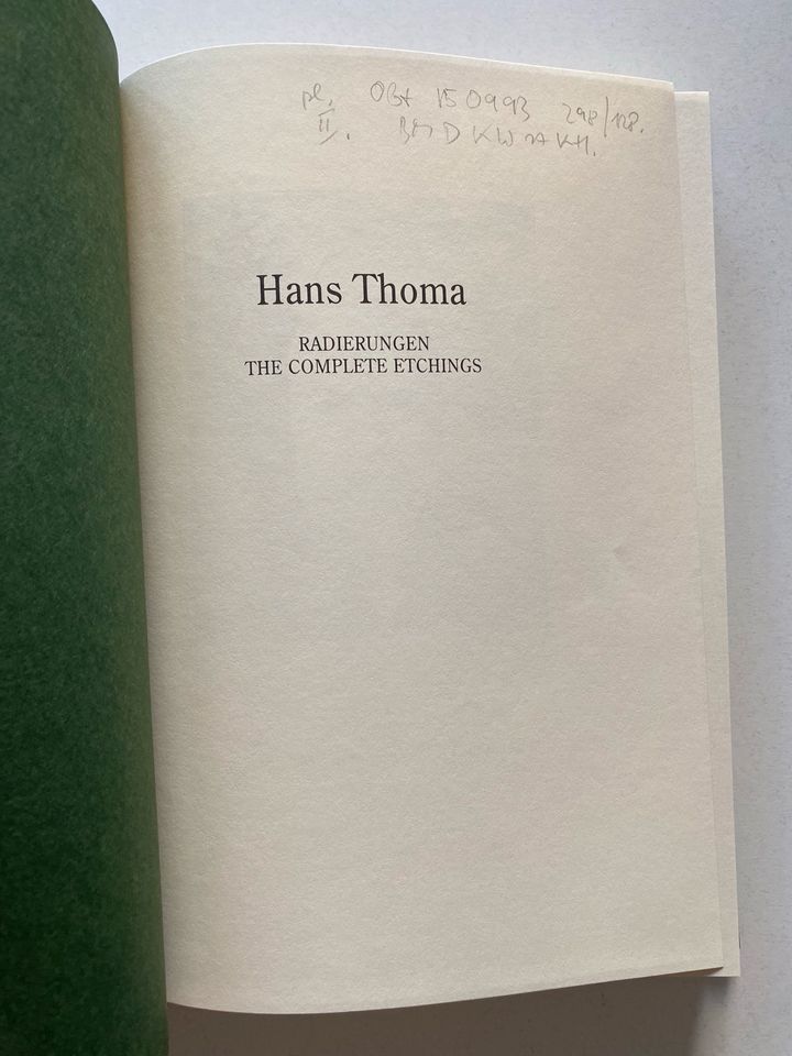 J. T. Beringer, „Hans Thoma - Radierungen“, antiquarisches Buch in Grasbrunn