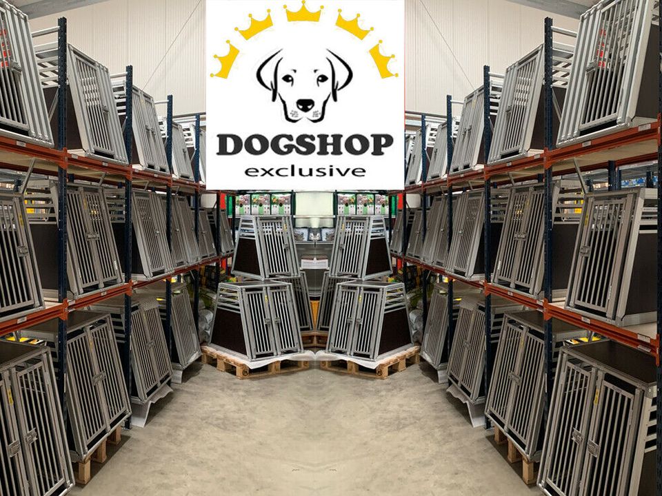 Alu- Hundeboxen von Schmidt schon ab: 373,- € viele fertigmontierte Modelle ab Lager im Dogshop-exclusive, einfach vorbeikommen und die passende Box mitnehmen.(X-Boxen Anfertigungen möglich) in Schwarmstedt