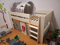 Kinderbett Hochbett Halbhoch Bett 90x200 cm Kinder weiß hoch halb Bayern - Schollbrunn Vorschau