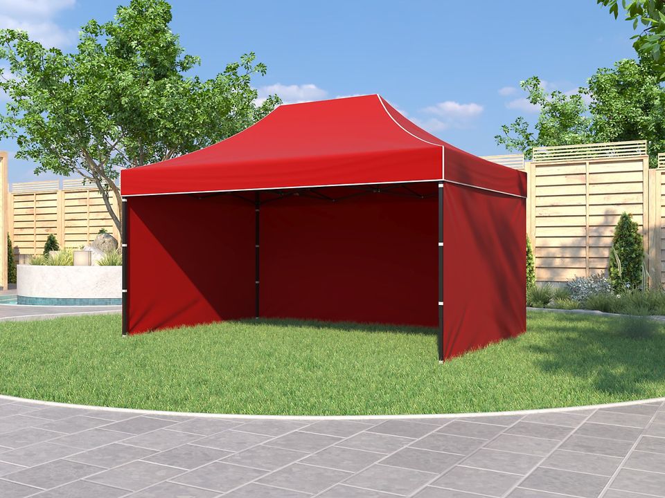 PROFI 3x6m Faltpavillon Popup Partyzelt Gartenzelt WEIß ANGEBOT mit Seiten in Berlin