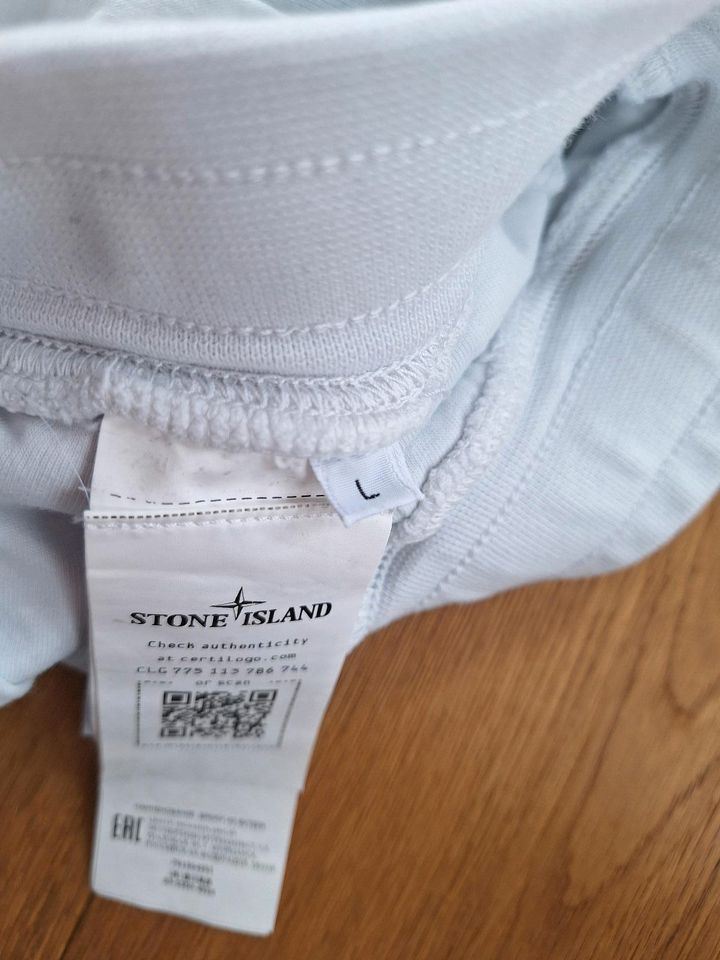 Stone Island Cargohose aus Sweatstoff Gr L hellgrau in Büchel