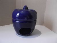 Bratapfel mit Teelicht Keramik blau Apfelbräter Duftlicht au Deko Bayern - Mertingen Vorschau