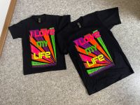 T-Shirt schwarz tolle leucht Neon Farben Partnerlook Gr S+L Baden-Württemberg - Korntal-Münchingen Vorschau