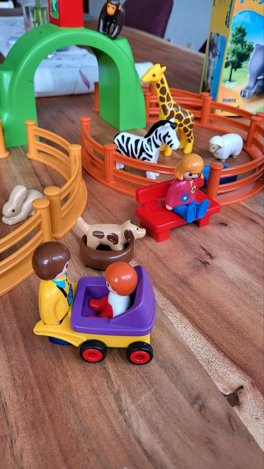 Playmobil 1 2 3 Set Tierzug Zoo in Oer-Erkenschwick