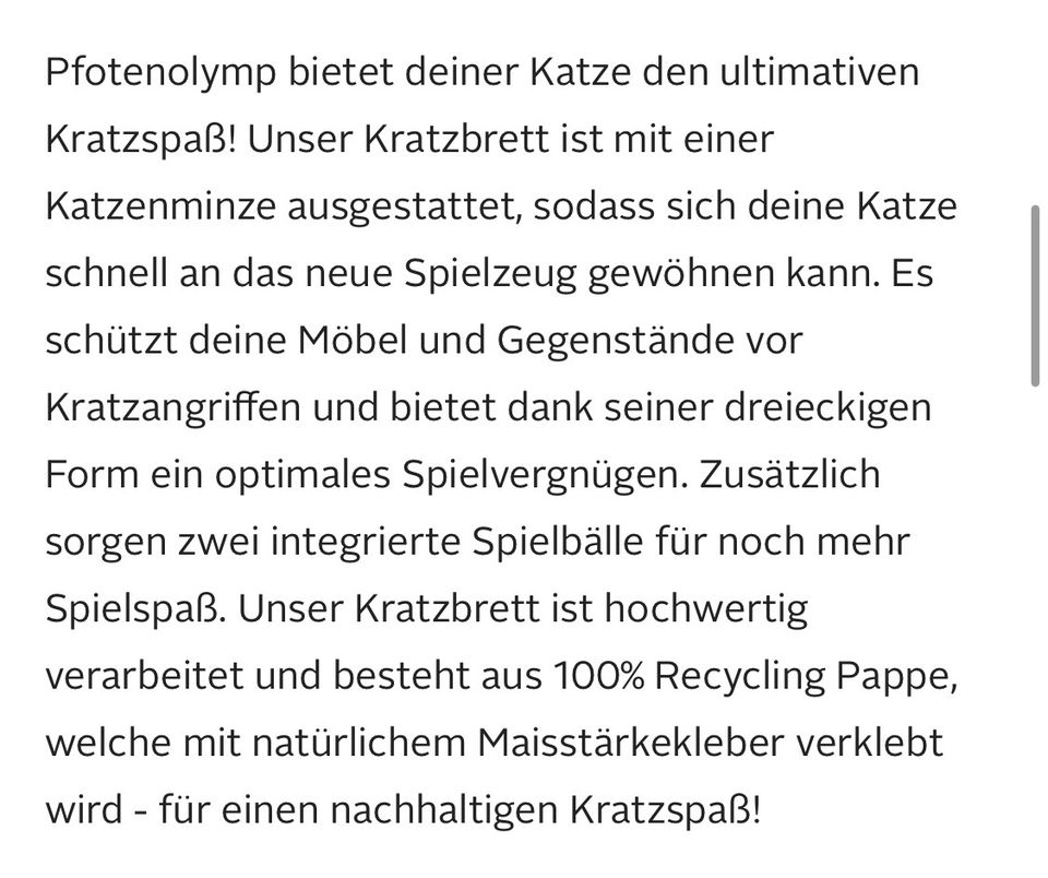 Pfotenolymp interaktives Kratzbrett Wellpappe Kratzpappe Katze in Berlin