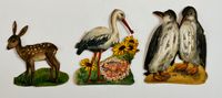 Vintage alte Glanzbilder Oblaten Scraps | Tiere Storch Pinguine Wandsbek - Hamburg Bramfeld Vorschau