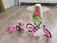 Barbie Rarität / Vintage 90er Fahrrad mit Croozer/Anhänger Nordrhein-Westfalen - Velen Vorschau