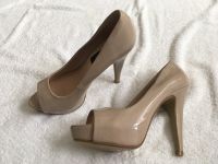 MnG Peeptoes High Heels Plateau Beige in 38 Hessen - Kassel Vorschau