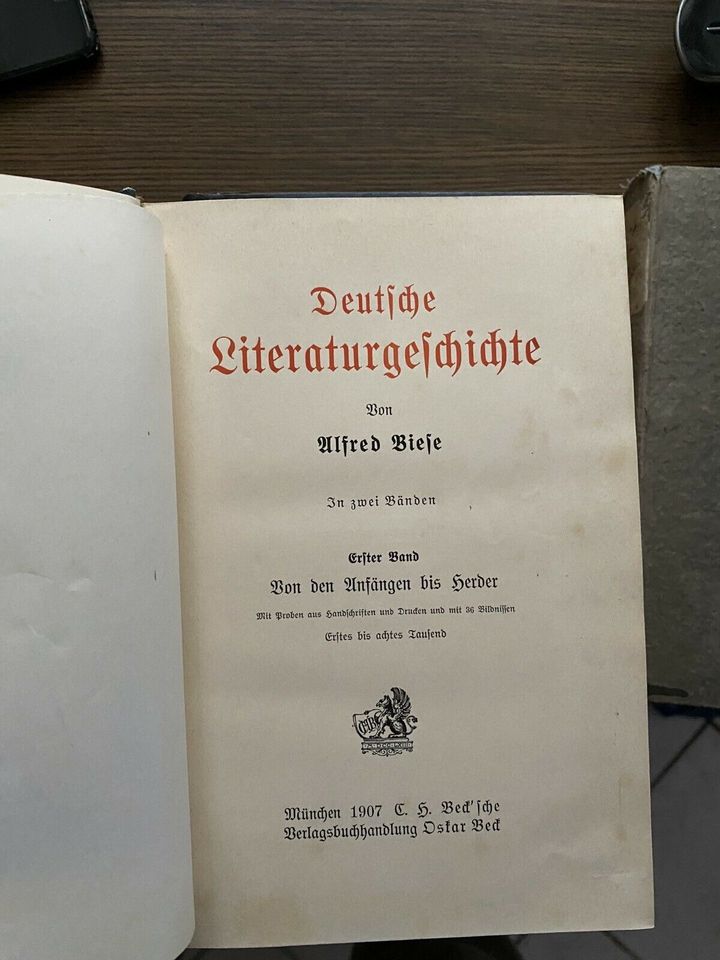 antike 3 Bücher Deutsche Literaturgeschichte in Hirschhorn (Neckar)