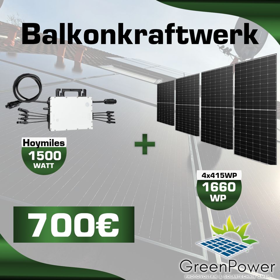 Balkonkraftwerk 1500W komplett Set Solaranlage PV- Anlage Nur Abholung/Oder Region in Schwanau