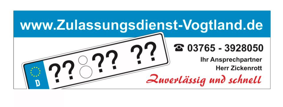 KFZ Zulassungsdienst Zulassungsservice für den Vogtlandkreis in Limbach (bei Reichenbach)