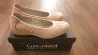Damen Schuhe, Größe 40, Leder, beige, Ballerina, Sommerschuh Niedersachsen - Steinfeld Vorschau