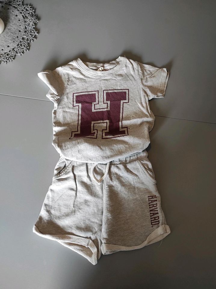 H&M Sommerset *98* 2-teilig grau Shirt& Shorts in Hoppegarten