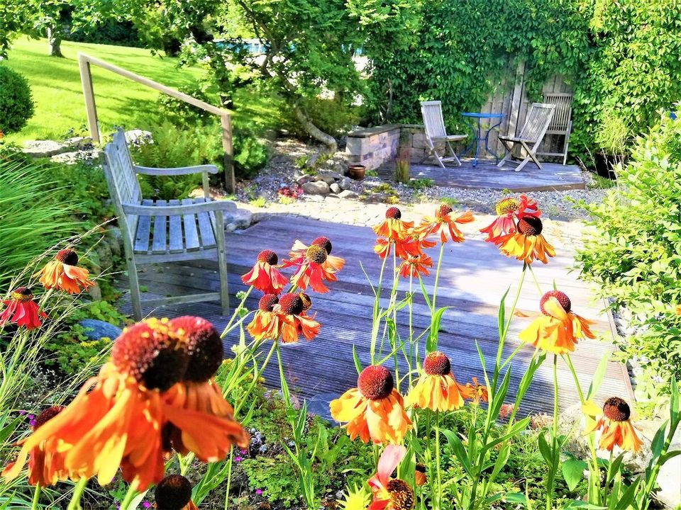 Ferienhaus Schiffsdeck in Langballig an der Ostsee 8 Personen 3 Schlafzimmer 2 Badezimmer 1 Gäste-WC TV Kaminofen Sonnenterrassen Strand Meer Fjord in Langballig