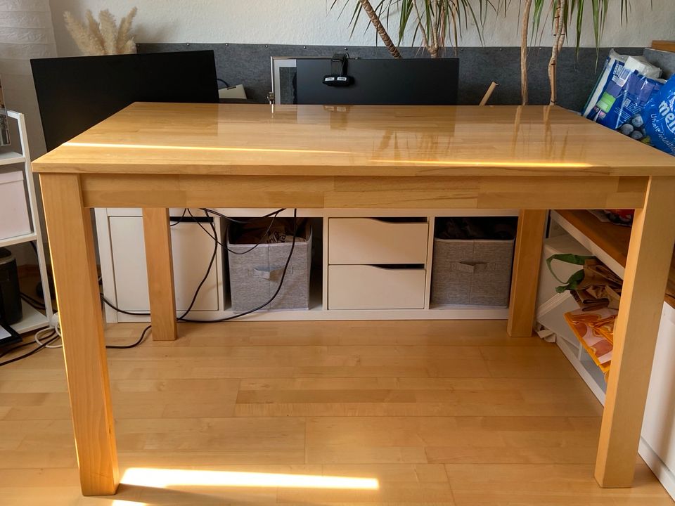 Tisch gebraucht Holz Esstisch 80x 125 cm in Düsseldorf