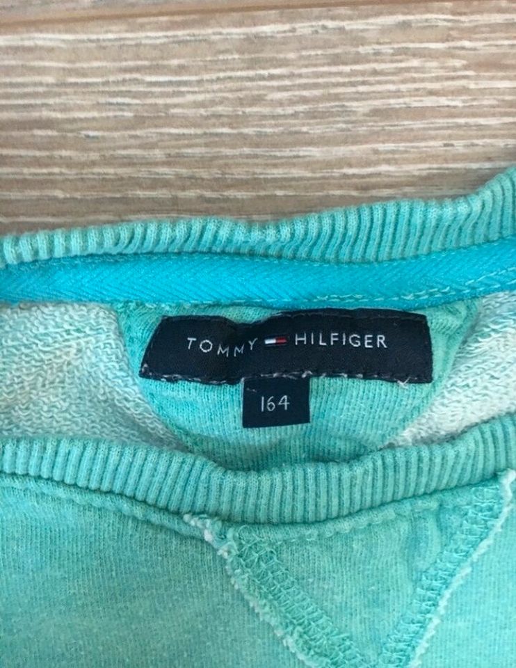 Dunkelgrüner Tommy Hilfiger Pullover | Größe 164 - Mädchen in Schlangen