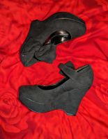 Blink Wedges Keilabsatz schwarz samtig Plateau Pumps Party Gothic Bielefeld - Stieghorst Vorschau