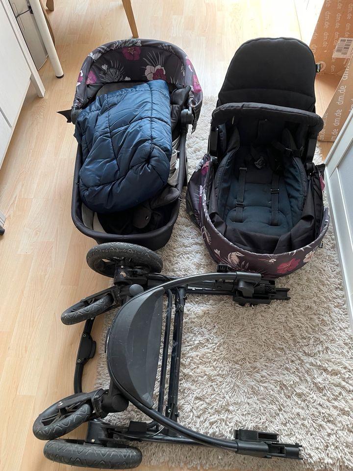 Richtig toller Sport Kinderwagen mit Babywanne von Hauck Saturn in Niedernberg