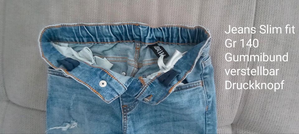 ☀️ Slim Fit Jeans Jeanshose  Gr 140 in Monheim am Rhein