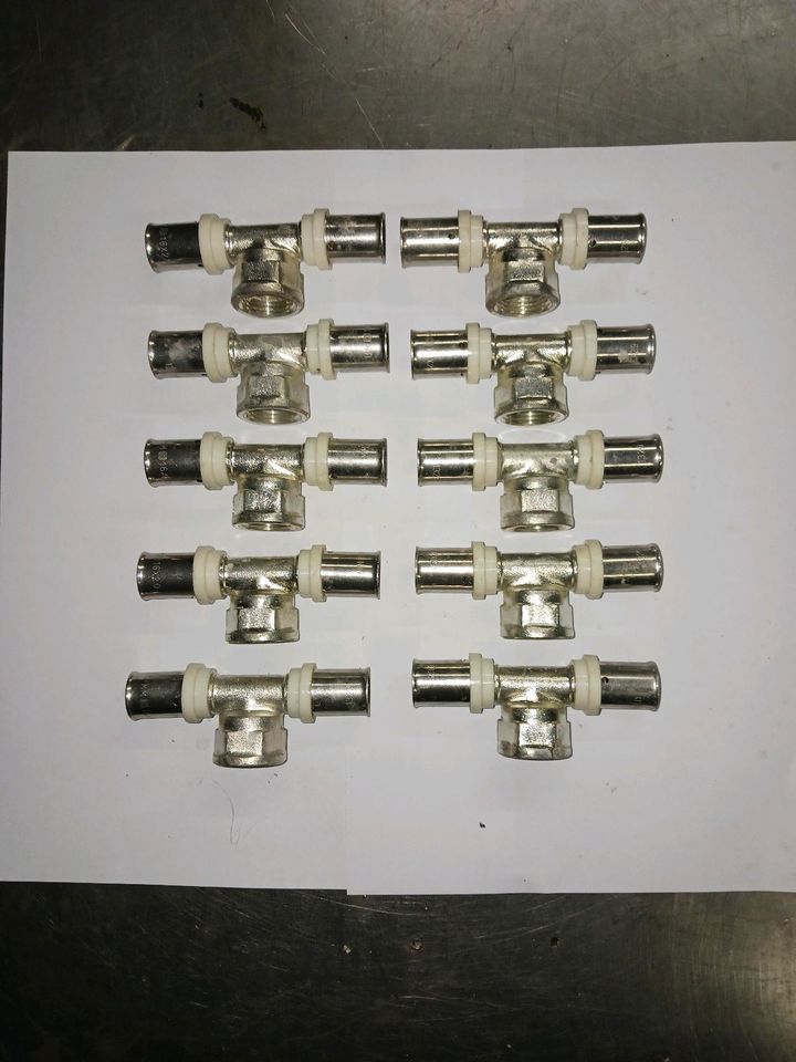 10x PEX T-Stück 16x1/2x16mm IG Aluverbund Pressfitting TH Kontur. in Elmshorn