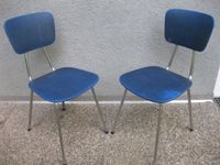 Set 2 Küchenstühle Stuhl Stahlrohr 50er Vintage Mid-Century blau Baden-Württemberg - Weingarten (Baden) Vorschau