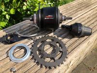 SHIMANO Nexus Inter-5E mit Kettenrad, Schalteinheit u. Drehgriff Nordrhein-Westfalen - Neuenkirchen Vorschau