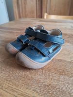 Lamino Leder Sandalen Lauflernschuhe Barfußschuhe blau Nordrhein-Westfalen - Wipperfürth Vorschau