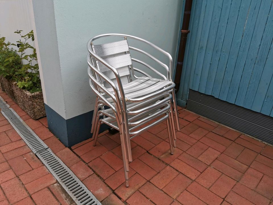 4 Gartenstühle aus Aluminium in Oldenburg