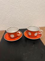 Kaffee Teetassen Korallenrote Polka Dots Landhaus Vintage Hannover - Nord Vorschau