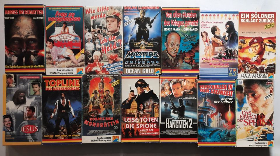 VHS 80er Action Abenteuer Drama Thriller Komödie Pappschuber in Moers