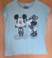 Shirt Disney Mickey Minnie used Look  hellblau Gr. 44 Hessen - Lich Vorschau