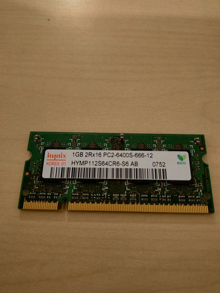 Arbeitspeicher SoDimm 1GB DDR2 PC2-6400 Hynix in Friedrichshafen
