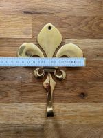 20 cm hoch * Imposanter Wandhaken Lilie Fleur de Lys Messing Bayern - Bamberg Vorschau