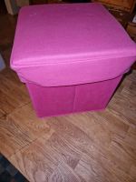 Aufbwahrungsbox Hocker zusammenklappbar 30cm Stoff pink mit Boden Baden-Württemberg - Karlsruhe Vorschau
