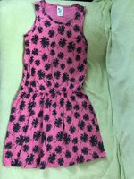 Kleid Strandkleid Trägerkleid 146 pink schwarze Palmen Sachsen-Anhalt - Magdeburg Vorschau