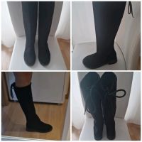 Lange Damen Stiefel, Gr. 38/39, schwarz, zum Kleid, Rock Sachsen-Anhalt - Queis Vorschau