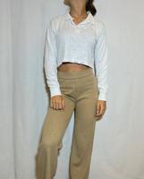 Zara Cropped Langarmshirt mit Kragen Longsleeve Poloshirt Weiß S Nordrhein-Westfalen - Sankt Augustin Vorschau