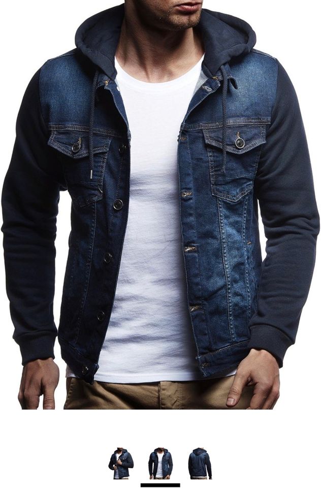 Jeansjacke Herren mit Kapuze Denim OVP in Schmalkalden