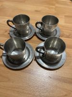 Skurdal Pewter Zinn Tassen mit Unterteller / Handmade Rheinland-Pfalz - Trier Vorschau