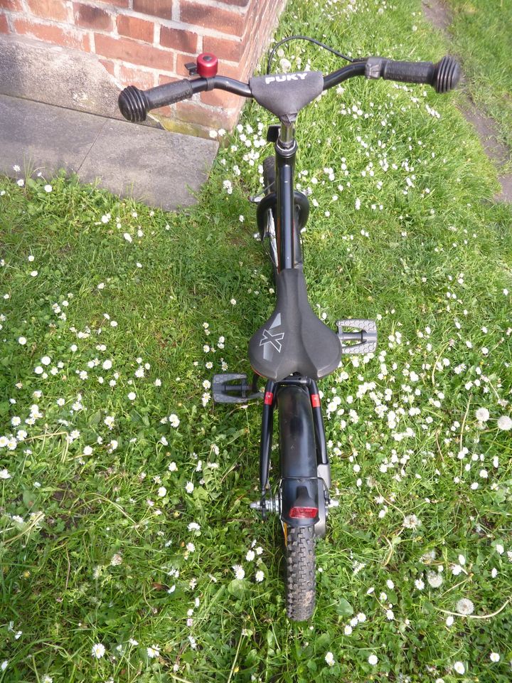 PUKI ZLX 16 Kinderfahrrad, schwarz m. roten Reflektoren in Oberhausen